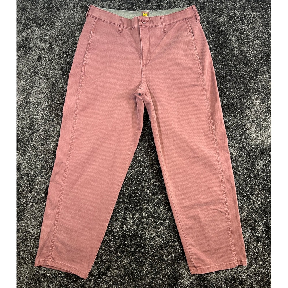 Y2K style Lee Mens Pants Work Utility Straight Leg Mauve‎ *See pics for size